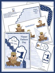Fishing Bear Fathers Day Pocket Kit