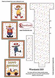 Clown Birthday Waterfall Sheet