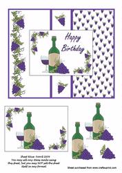 Birthday Wine Swing Card