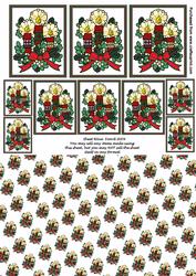 Stained Glass Christmas Candle Toppers