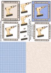 Tools Decoupage Toppers- Drill