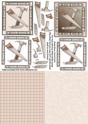 Tools Decoupage Toppers- Saw & Hammer