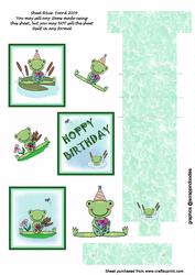 Hoppy Birthday Waterfall Sheet