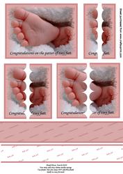 Tiny Feet- Pink Wavy Stacker