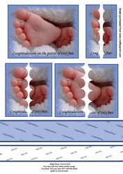 Tiny Feet - Blue Wavy Stacker