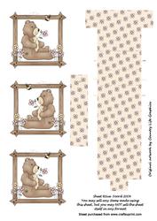 Teddy in Wooden Frame Waterfall