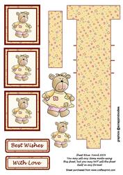 Little Bear Best Wishes Waterfall Sheet