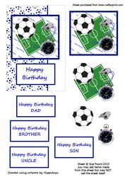 Football Card Front - Blue