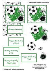 Football Card Front – Green