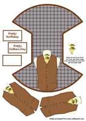 Brown Waistcoat Wobble Card
