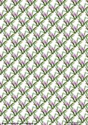 Birthday Flowers & Butterfly Background Paper