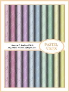 Pastel Vines Background Kit