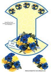 Blue and Yellow Posy Wobble Card