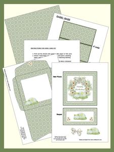 Cat and Daisies Birthday Easel Card Kit