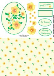 Spring Flowers 3D Topper and Backing Paper.