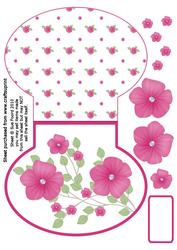 Pink Flowers Wobble Card