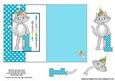 Birthday Kitty Fold Back Card for 1st Birthday