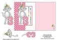 Birthday Kitty Fold Back Card for 3rd Birthday