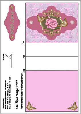 Easel - Roses and Butterflies - Pink