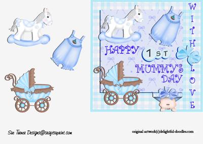 1st Mummy's Day - Blue