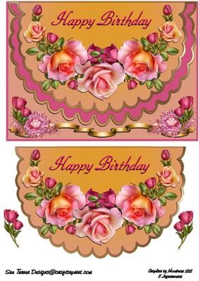 Scalloped Birthday Roses