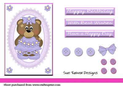 Ballerina Bear Blue