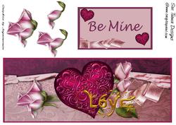 Valentine Dl with Decoupage