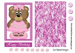 Pink Ballerina Bear + Frame