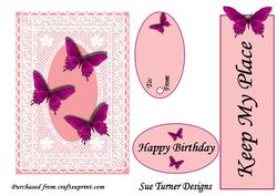 Butterflies & Lace.rose Pink