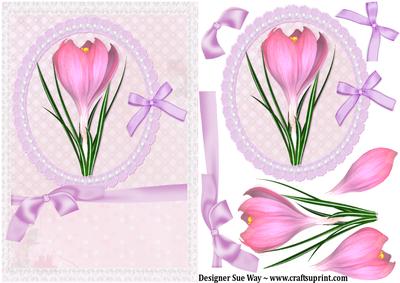 Pretty Pink Tulip Card Front