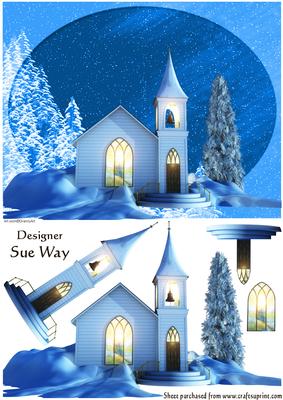 Christmas Winter Wonderland Decoupage