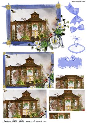 Flower Gazebo Birthday, New Home, Retirement Pyramid