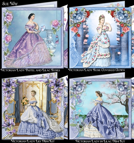 Victorian Ladies Bumper Kit Blue and Lilac Collection 