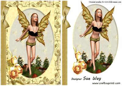 Rose Frame Fairy Quick Card
