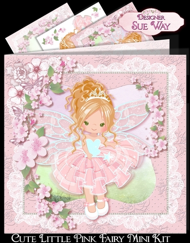 Cute Little Pink Fairy Blonde Hair Mini Kit