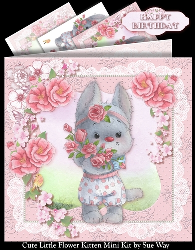 Cute Little Flower Kitten Mini Kit