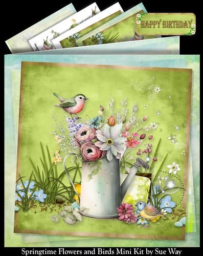 Springtime Flowers and Birds Mini Kit