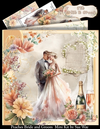 Peaches Bride and Groom Mini Kit
