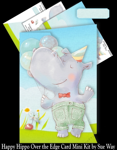 Happy Hippo Over the Edge Card Mini Kit