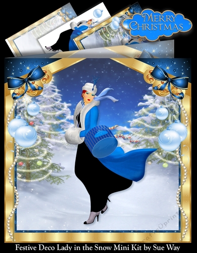 Festive Deco Lady in the Snow Mini Kit 