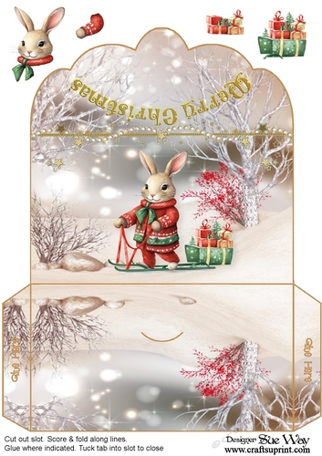 Cottontail Rabbit in the Snow Money Wallet