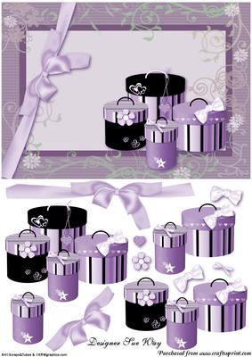 Lilac Girly Boxes Decoupage