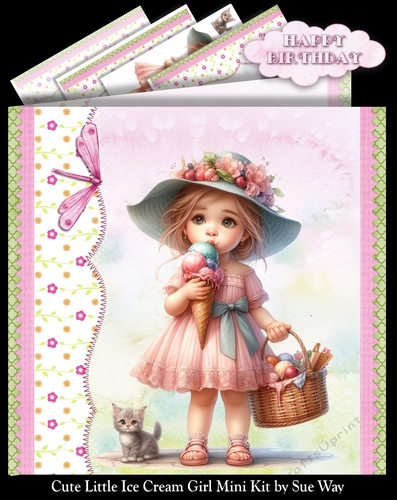 Cute Little Ice Cream Girl Mini Kit 
