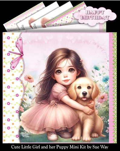 Cute Little Girl and her Puppy Mini Kit