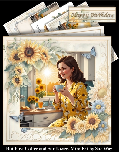 But First Coffee and Sunflowers Mini Kit