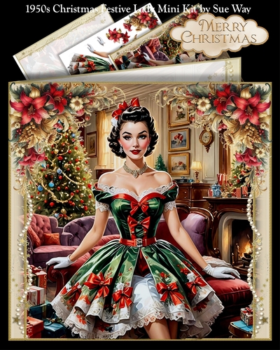 1950s Christmas Festive Lady Mini Kit
