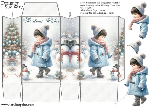 Christmas Wishes Boy in a Blue Coat Pinch Bag