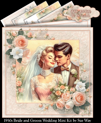 1950s Bride and Groom Wedding Mini Kit