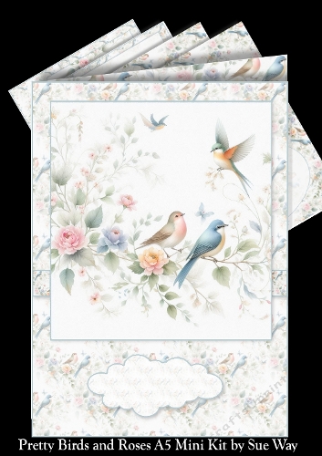 Pretty Birds and Roses A5 Mini Kit