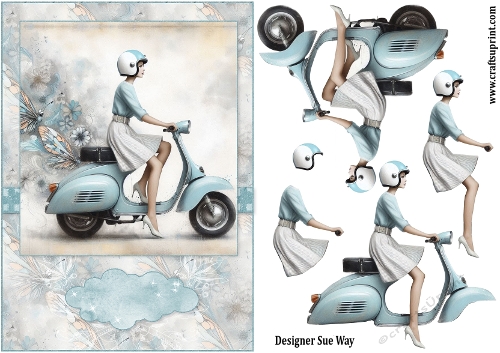 cup1384159_38 - Have a Scooter Birthday A5 Topper and Decoupage
